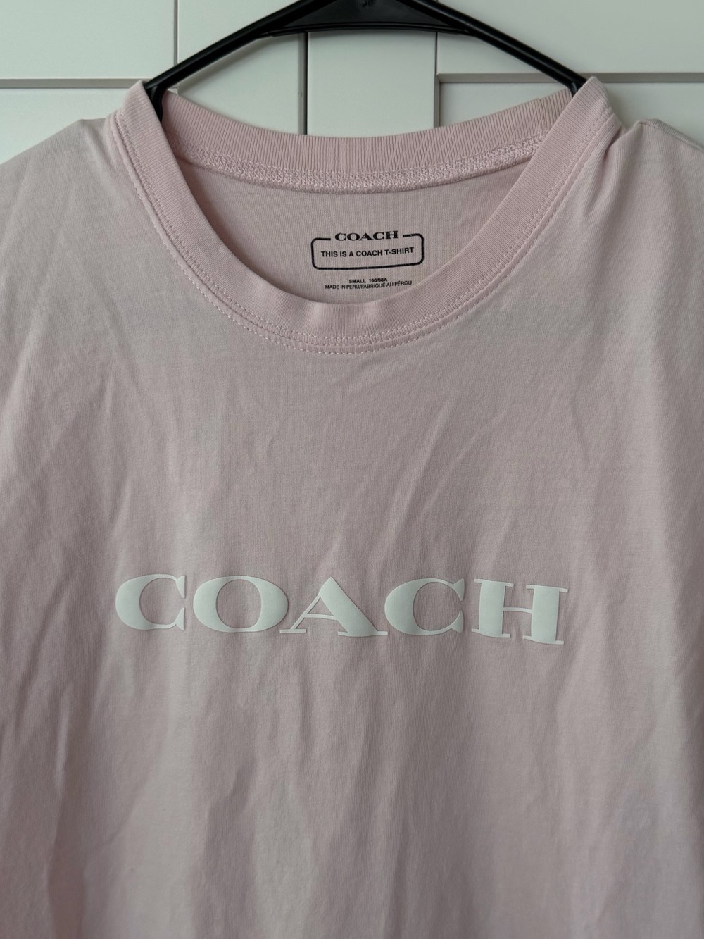 Baby Pink Coach Tee Shirt 100% Cotton - Picture 2 of 5